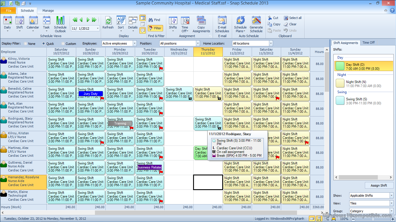 Snap Schedule Employee Scheduling Software 5.0.3.0 Free download